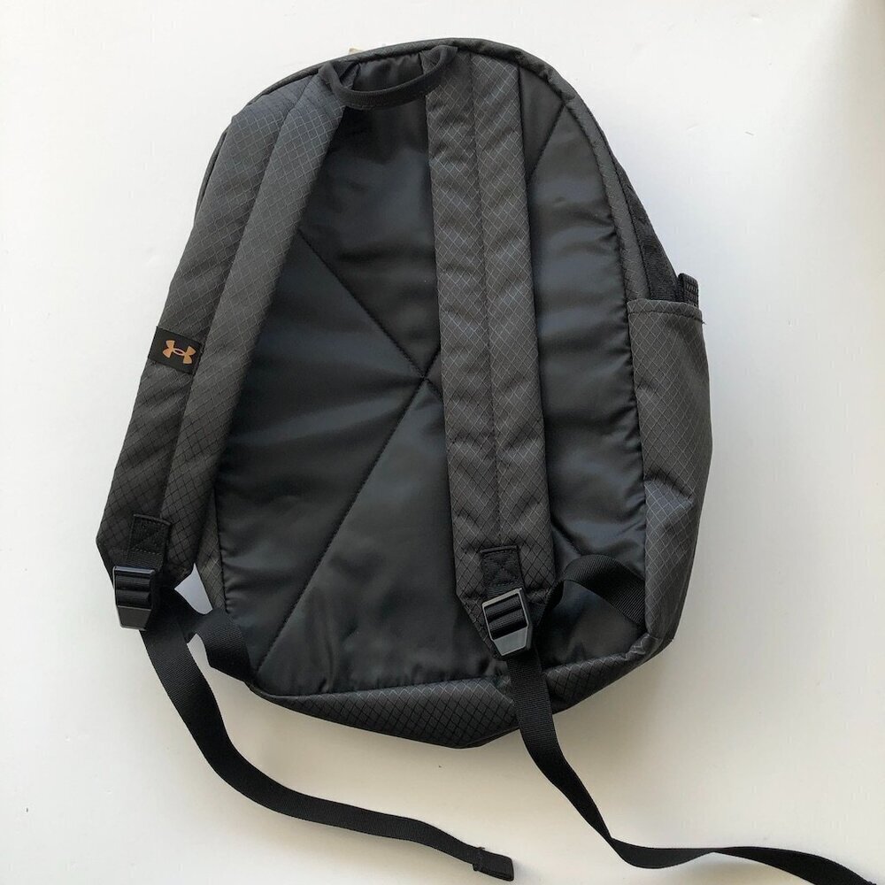 UNDER ARMOUR UNISEX LOUDON RIPSTOP Waterproof Backpack, Greyish-Black Men Women - Picture 11 of 16